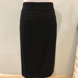 J. Crew Black Pencil Skirt Size 12